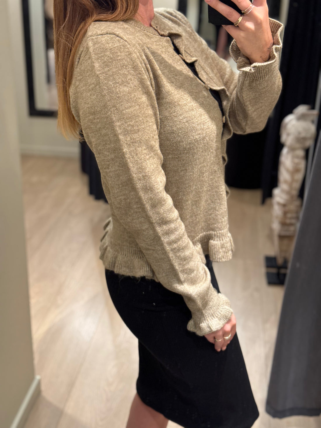 JDY - Letty - Cardigan Grå/Beige Melange