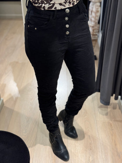 Karostar - Jeans - Sort m. sten