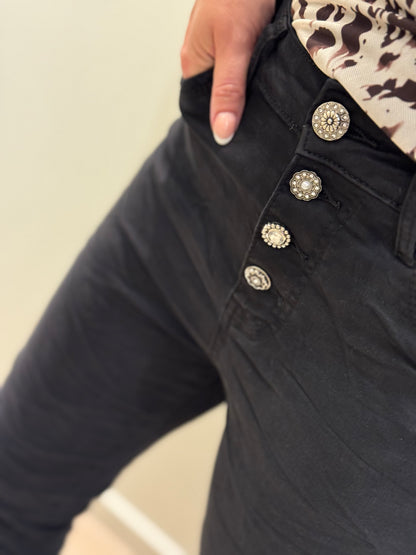 Karostar - Jeans - Sort m. sten