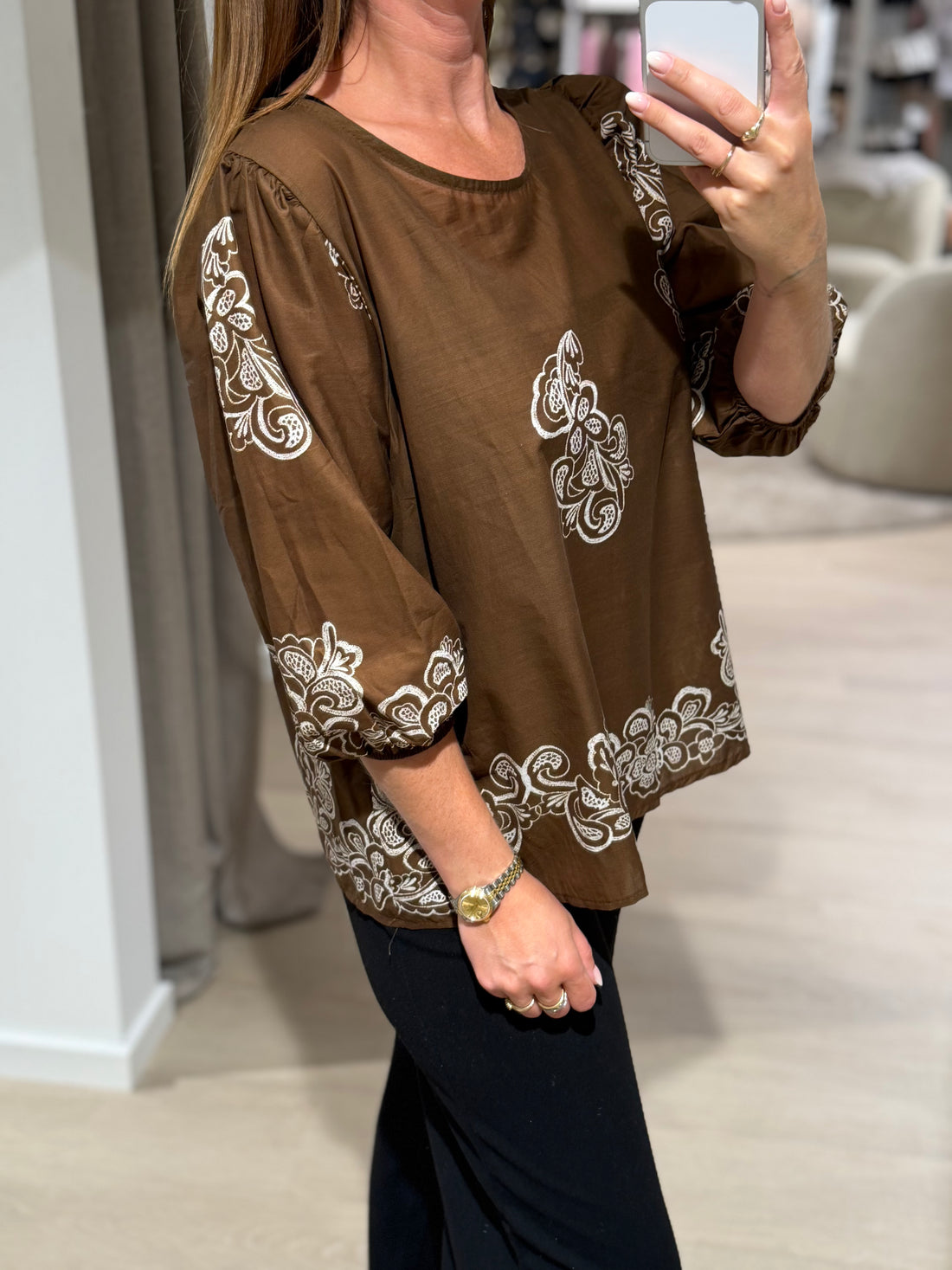 Marta Du Chateau - Lupine - Bluse - Brun