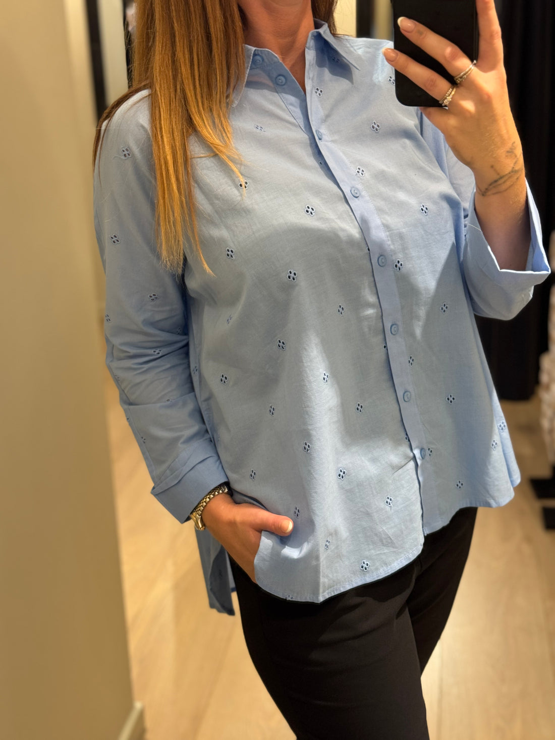 ONLY - New Grace - Skjorte Lyseblå