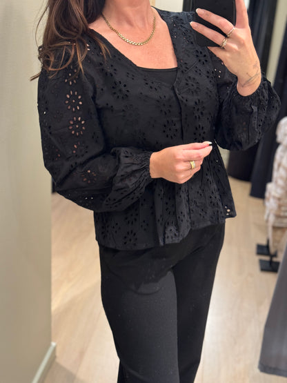 JDY - Tallie - Sort broderi