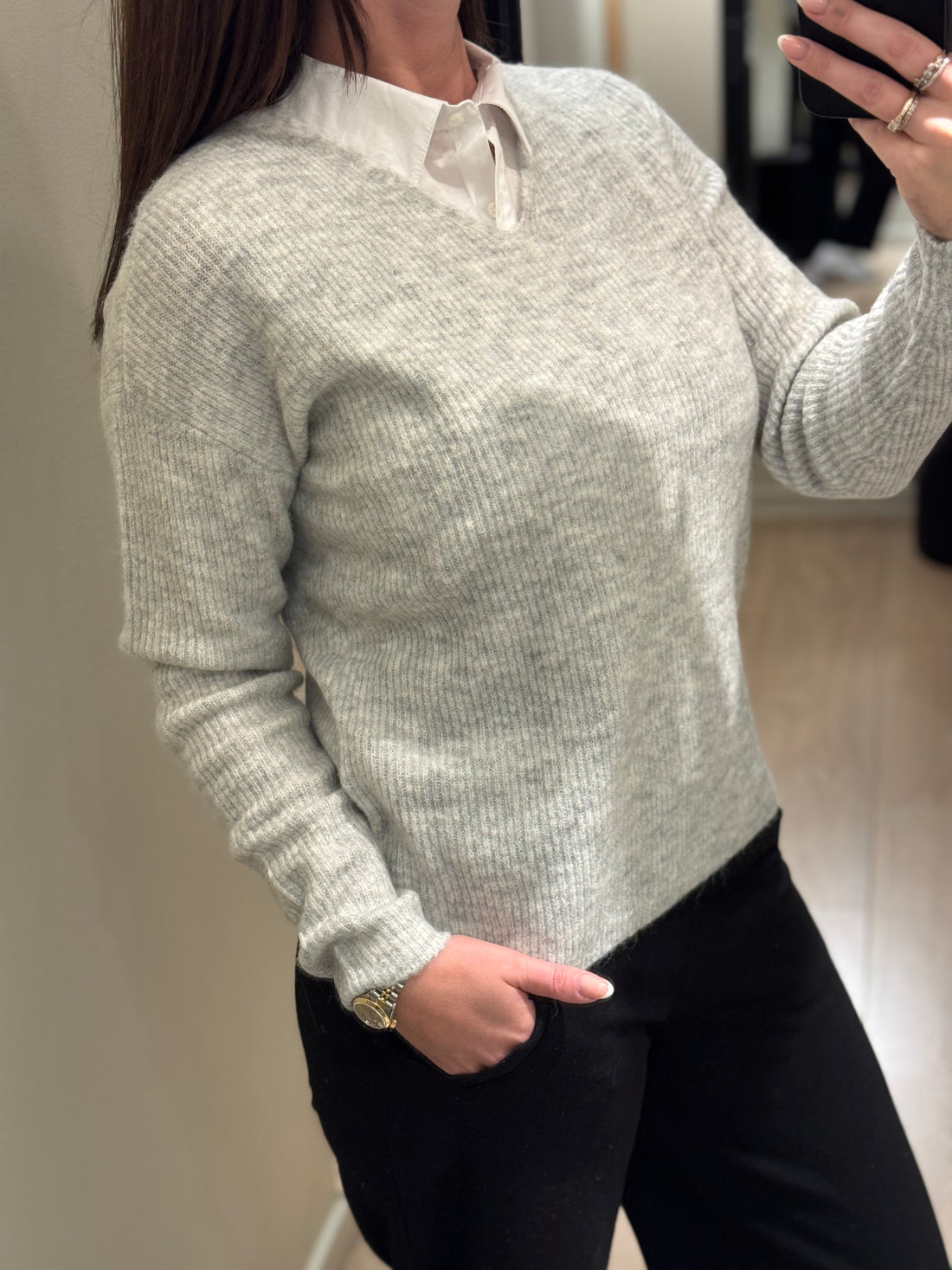 ONLY - Camilla - Lysegrå meleret