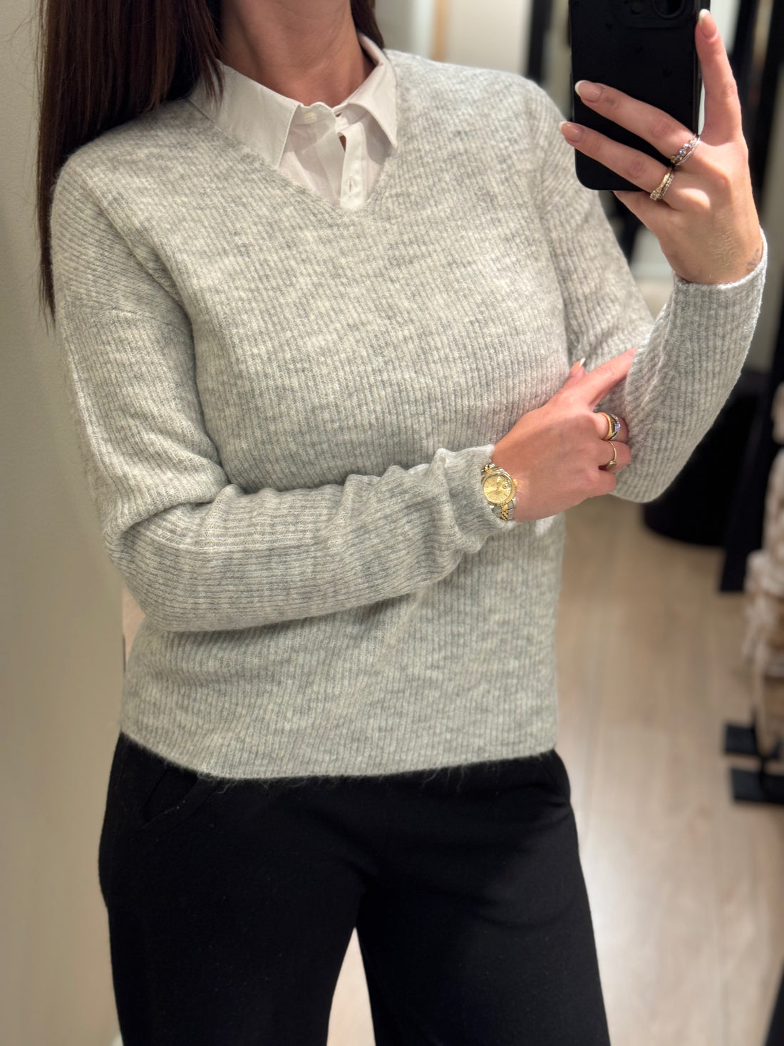 ONLY - Camilla - Lysegrå meleret