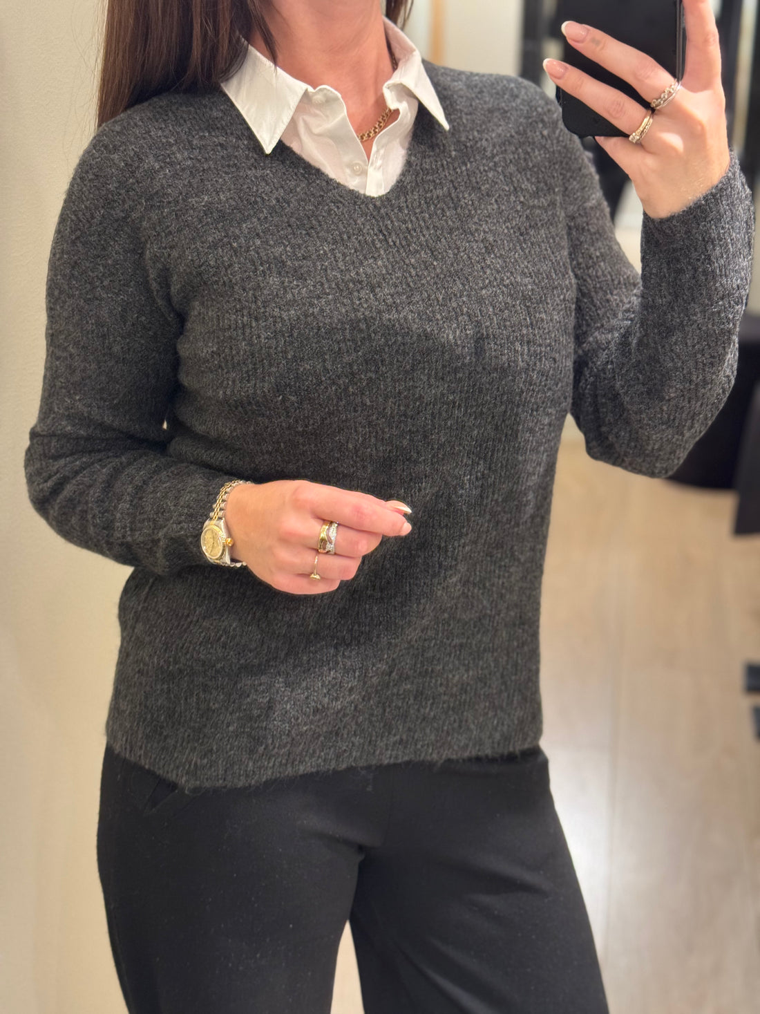 ONLY - Camilla - Mørkegrå meleret
