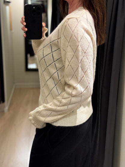JDY - Letty L/S - Cardigan Råhvid