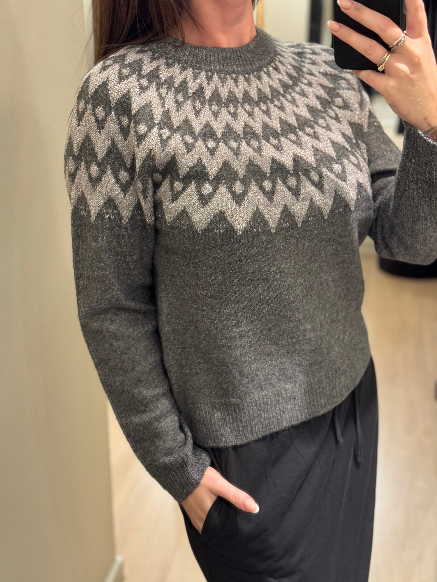 ONLY - Fry - Glitter Strik Grå