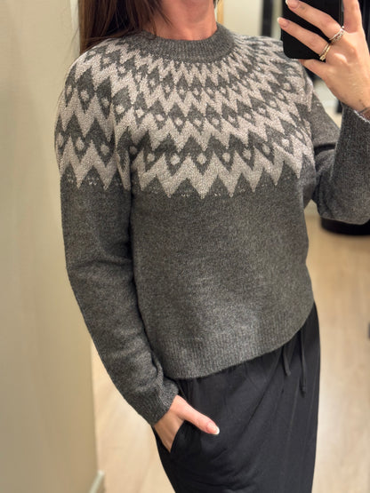 ONLY - Fry - Glitter Strik Grå