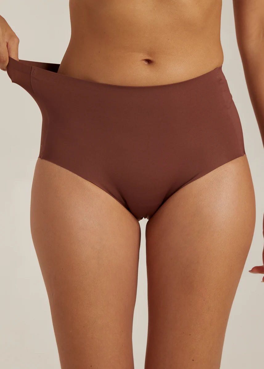 FEMIFEMME - Highwaist Maxi Trusser - Chokoladebrun