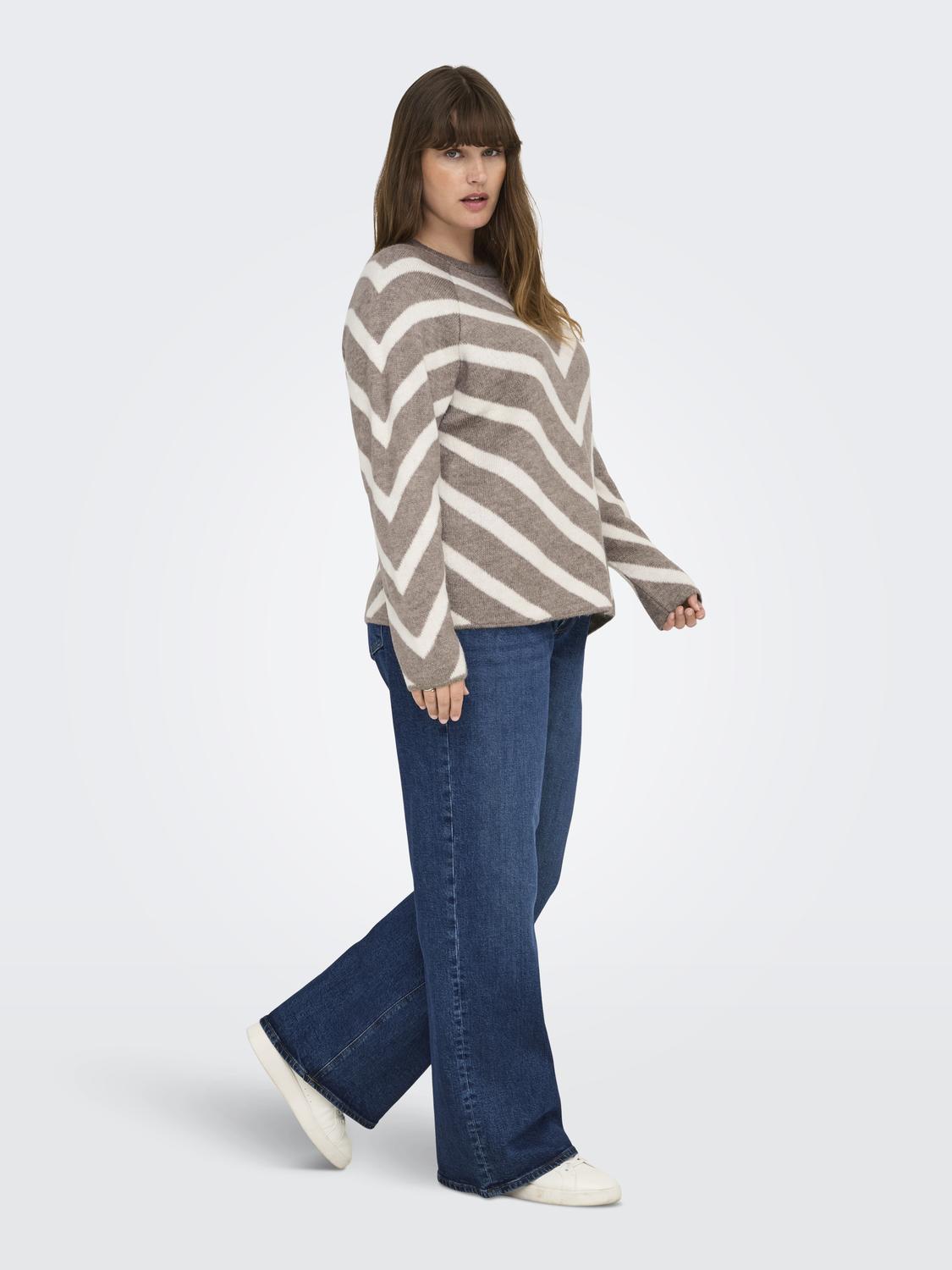 Only Carmakoma - Eliza - Striktrøje Beige