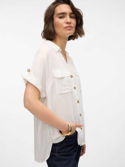 Vero Moda - Bumpy - Skjorte - Snow White