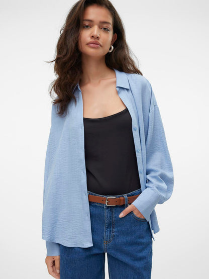 Vero Moda - Melaney Queeny - Skjorte - Chambray Blue