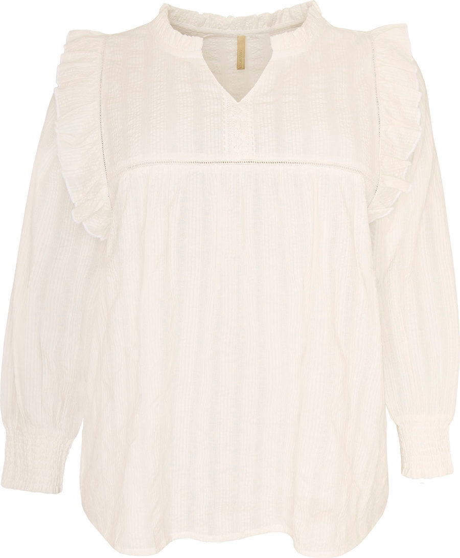 Cassiopeia - Netesse - Bluse Råhvid