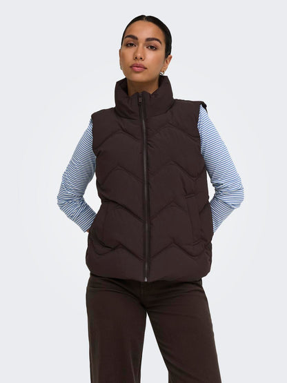 JDY - Power - Gilet - Chokolade