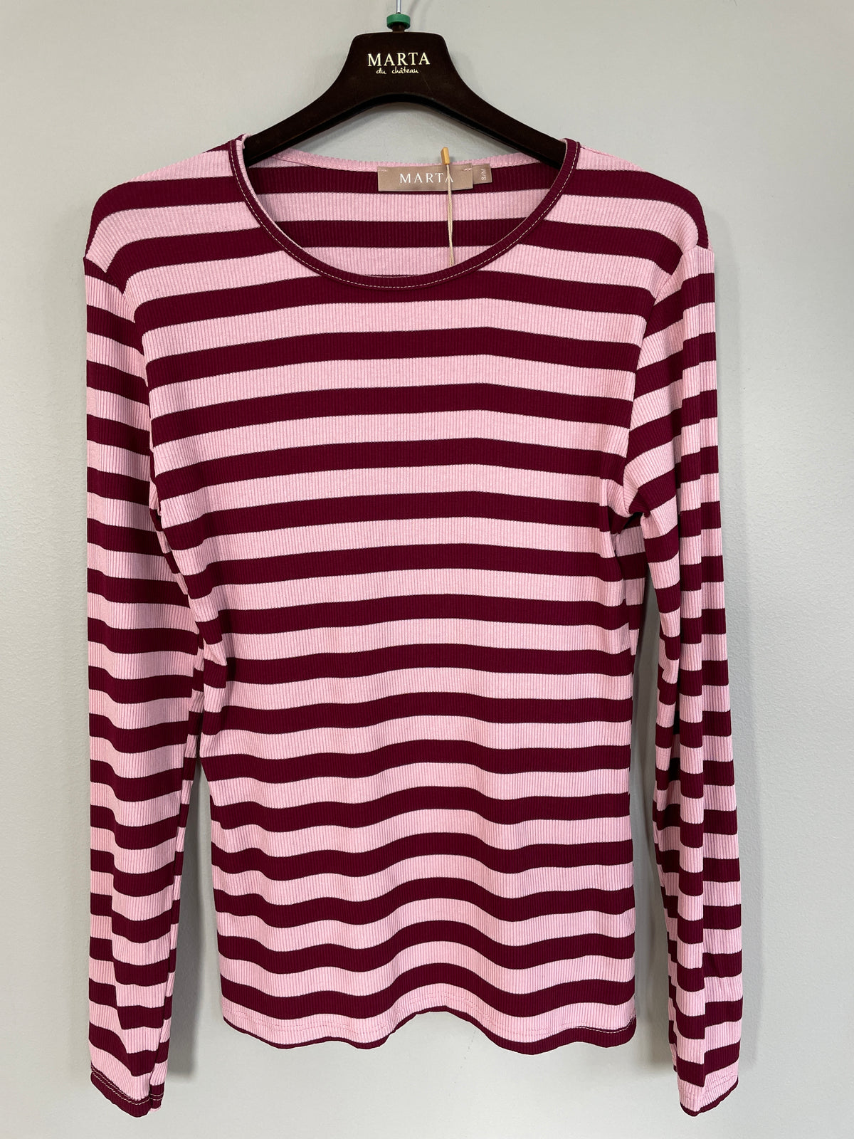 Marta Du Chateau - Begonia - T-Shirt - Vinrød/Antik Rosa