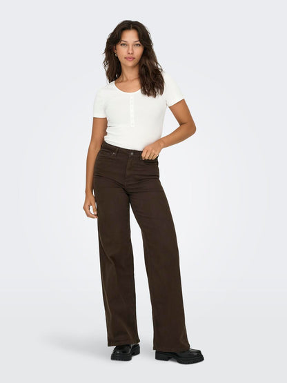 Only - Madison - Jeans - Mørkebrun Denim