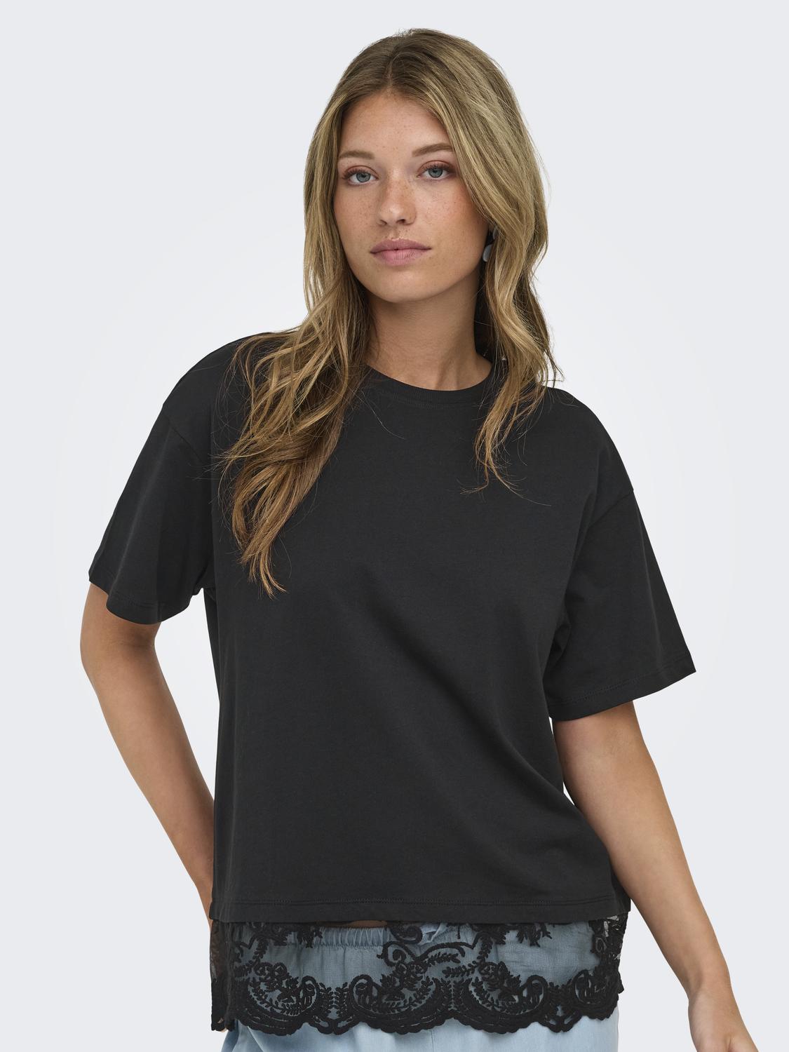 Only - Vivvi - T-shirt - Sort