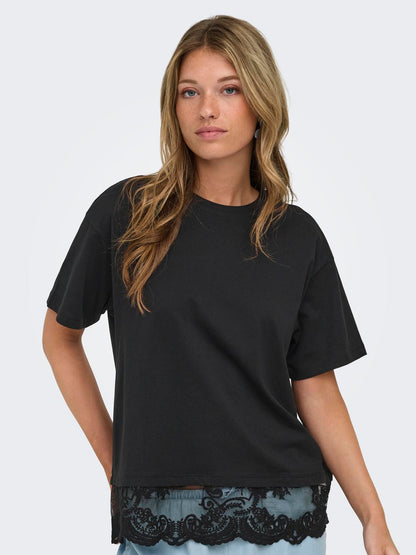 Only - Vivvi - T-shirt - Sort