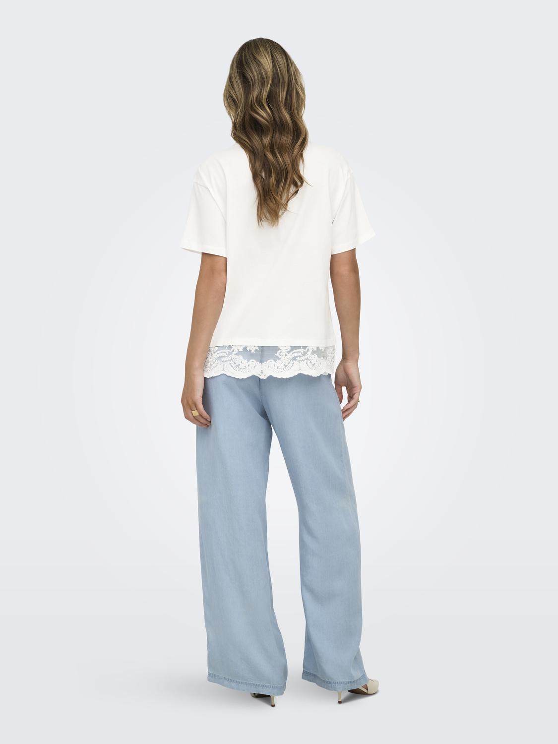 Only - Vivvi - T-shirt Hvid