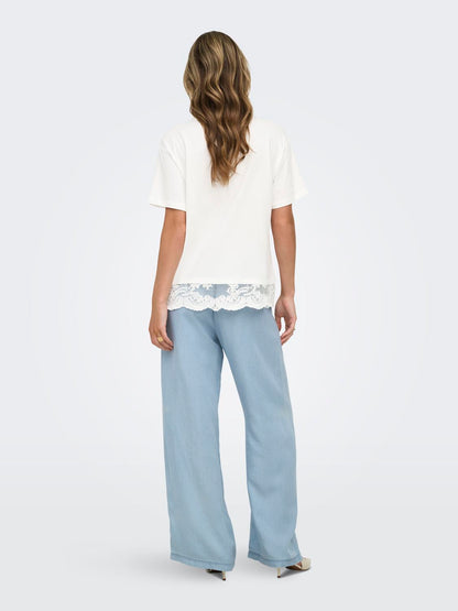 Only - Vivvi - T-shirt Hvid