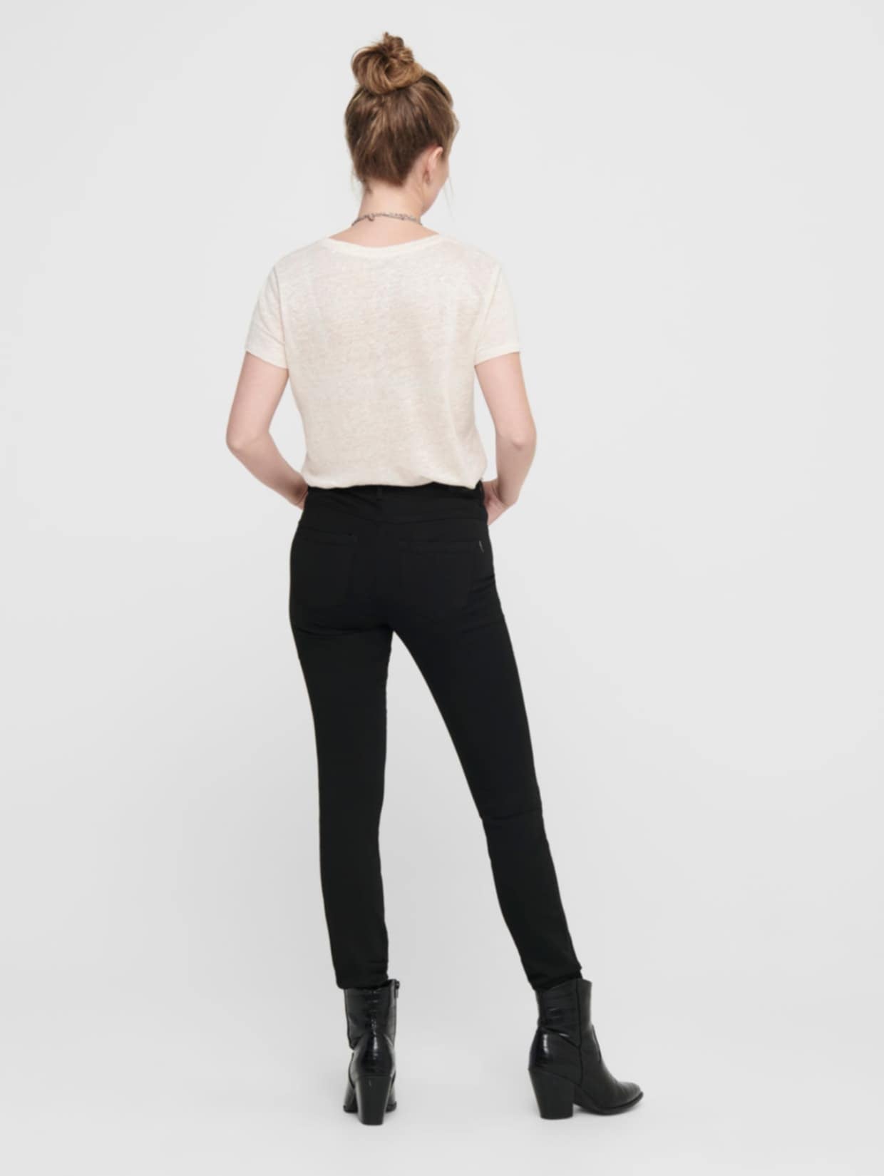 ONLY - Forever Black Life- Jeans Sort Ekstra Benlængde