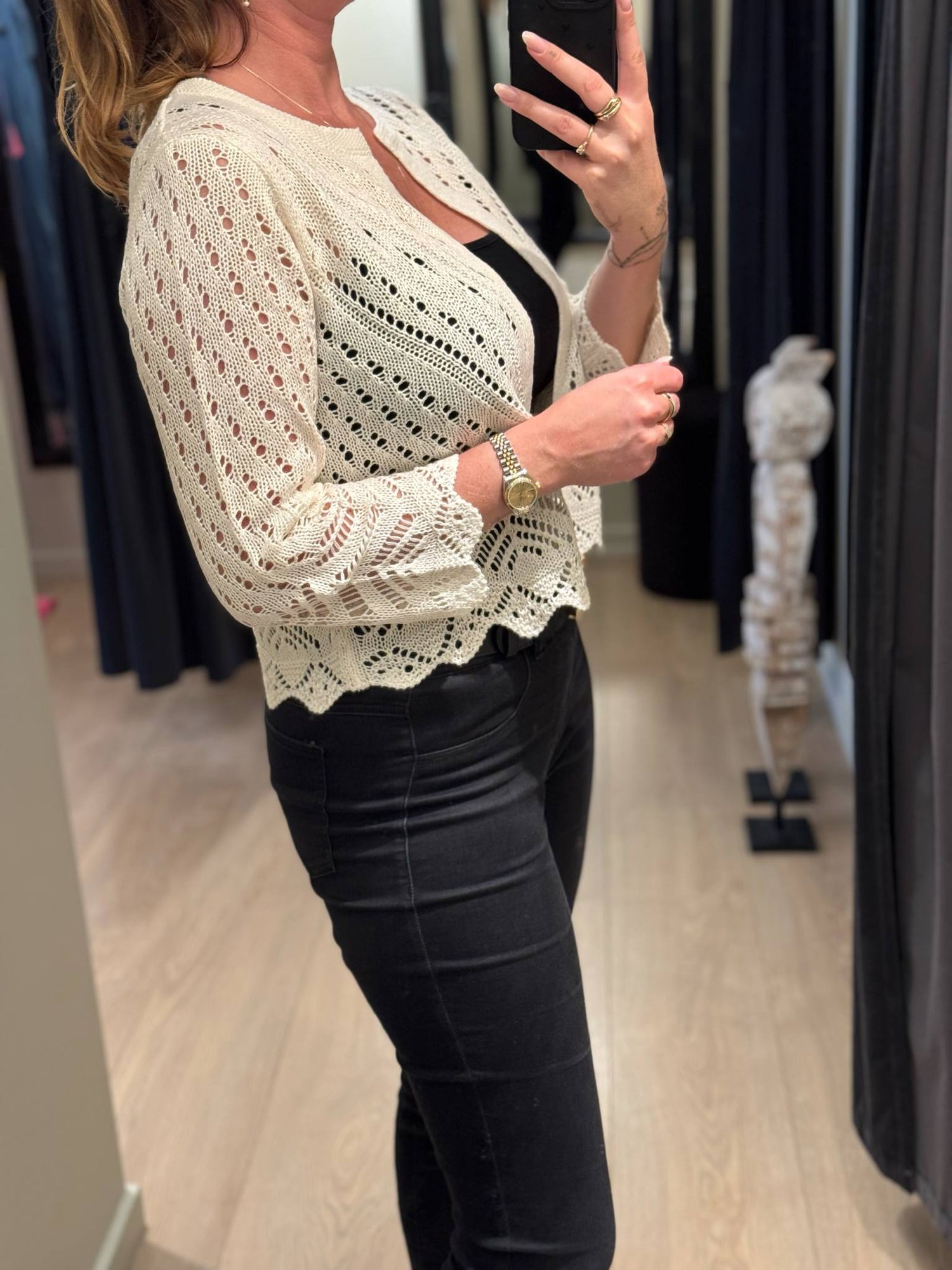 JDY - Sun - Cardigan Strik Råhvid