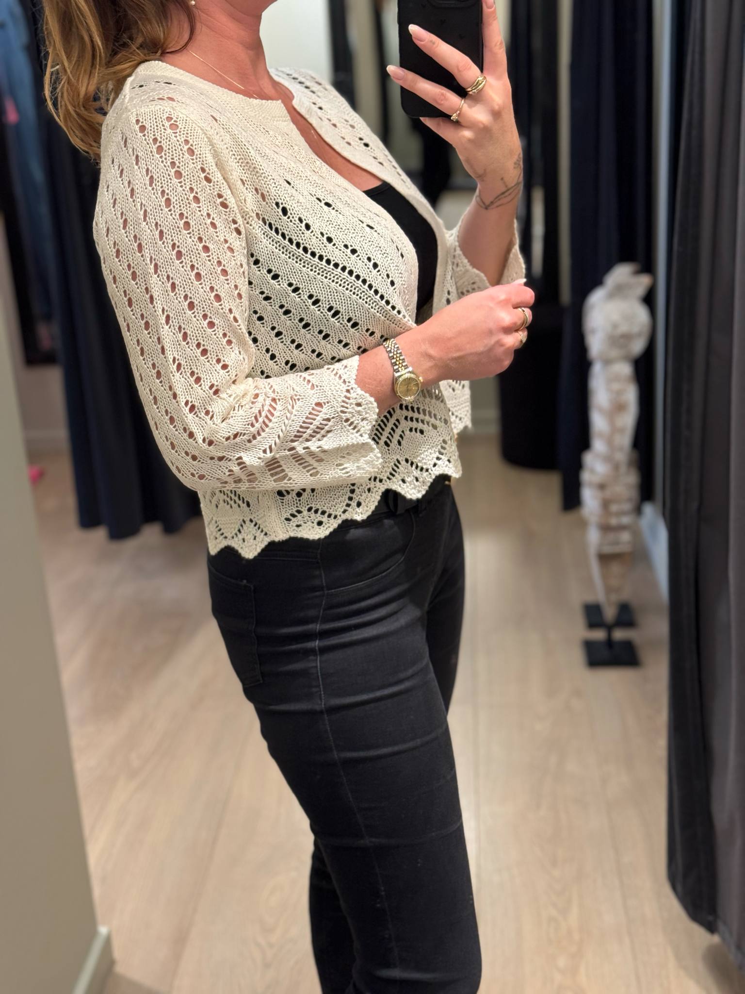 JDY - Sun - Cardigan Strik Råhvid