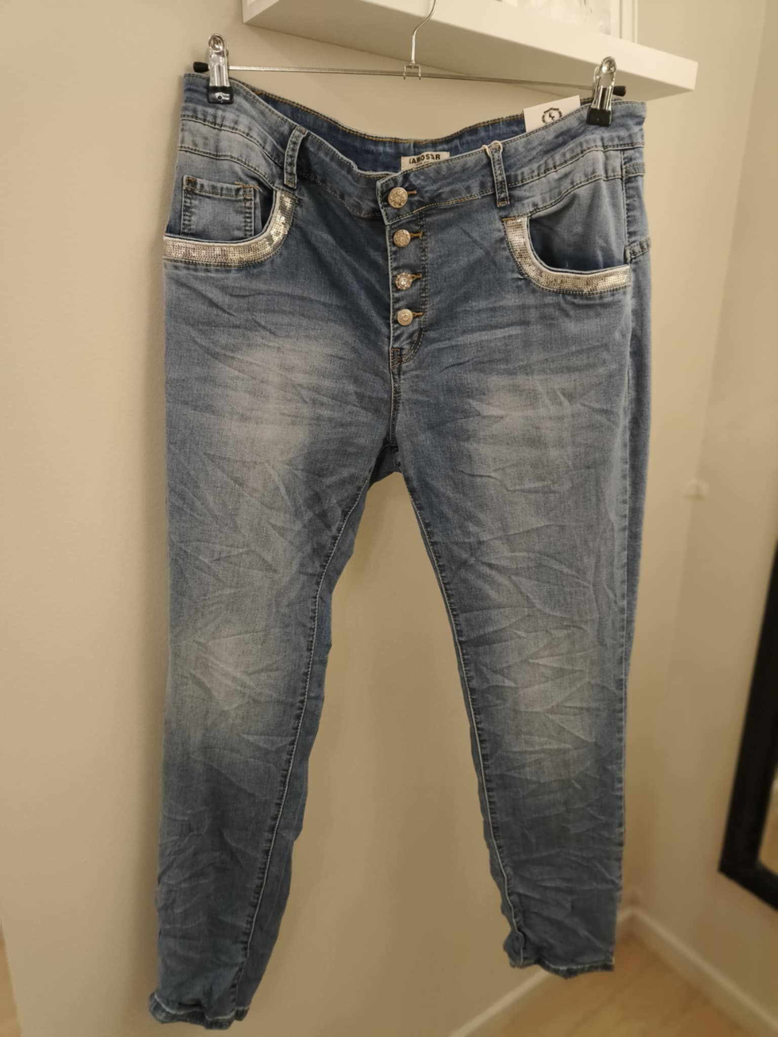 Karostar - Jeans - Lys Denim Glitter Lommer