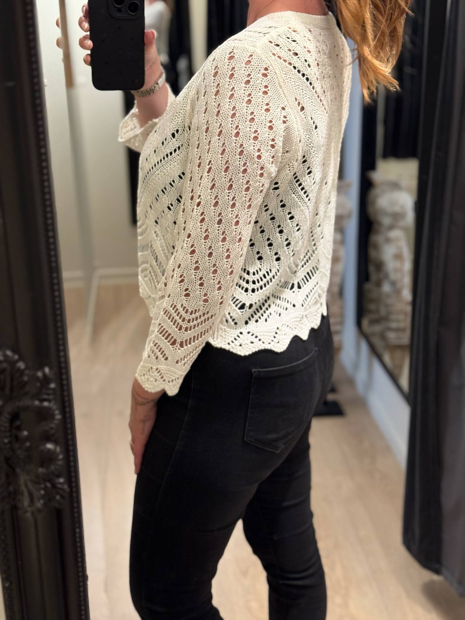 JDY - Sun - Cardigan Strik Råhvid