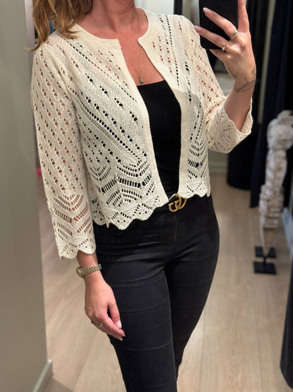 JDY - Sun - Cardigan Strik Råhvid