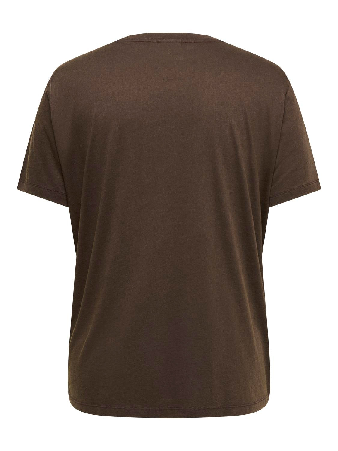 Only Carmakoma - Roxy - T-shirt Kaffebønne