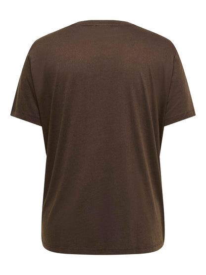 Only Carmakoma - Roxy - T-shirt Kaffebønne