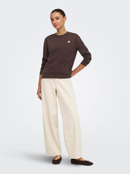 JDY - Paris - Sweatshirt - Brun