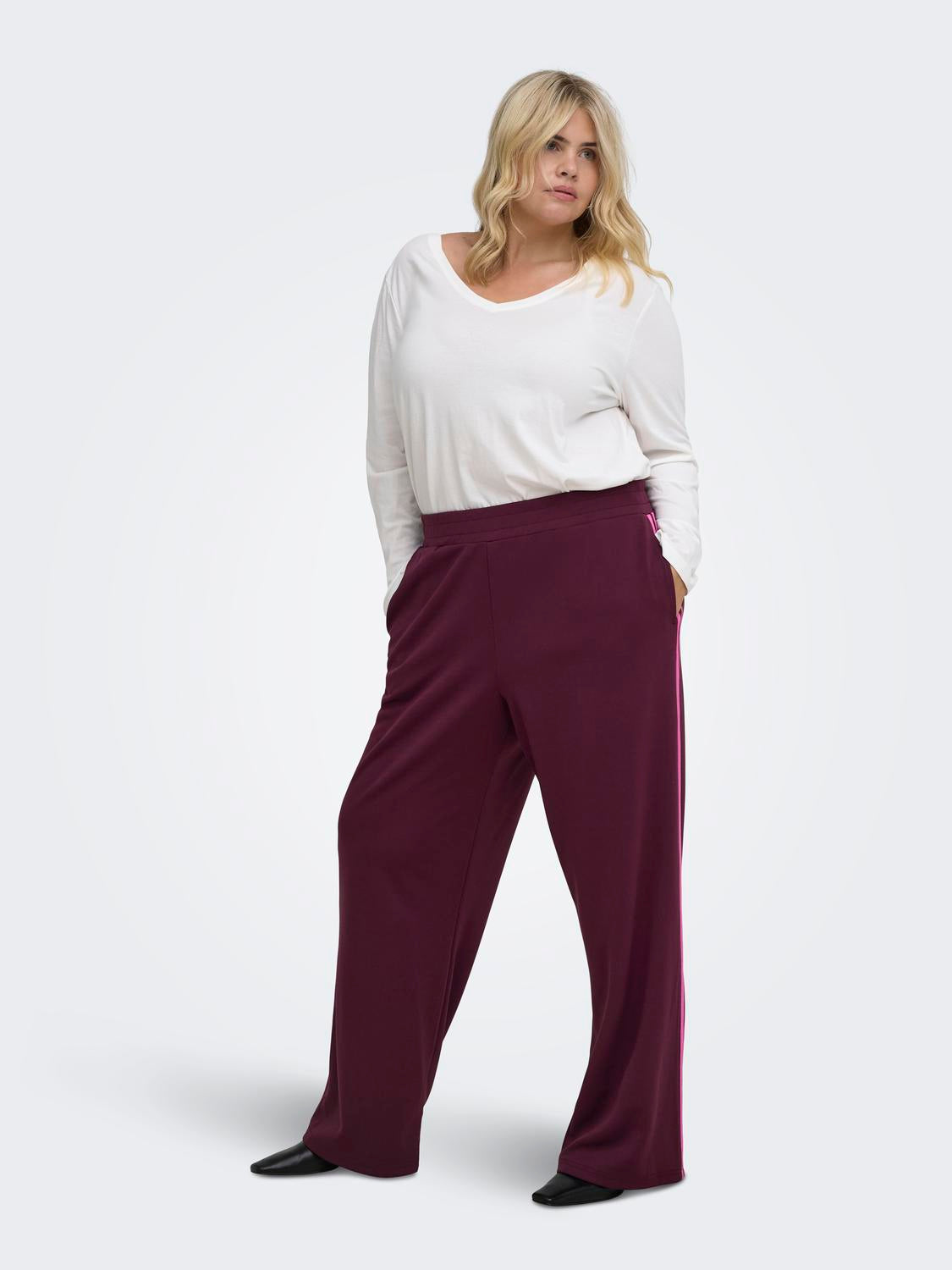 Only Carmakoma - Cayla - Sweatpants Vinrød