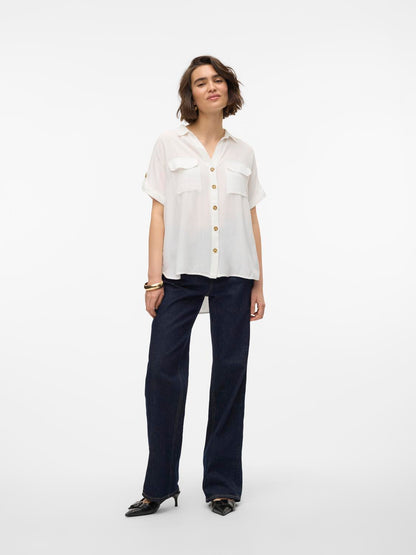 Vero Moda - Bumpy - Skjorte - Snow White