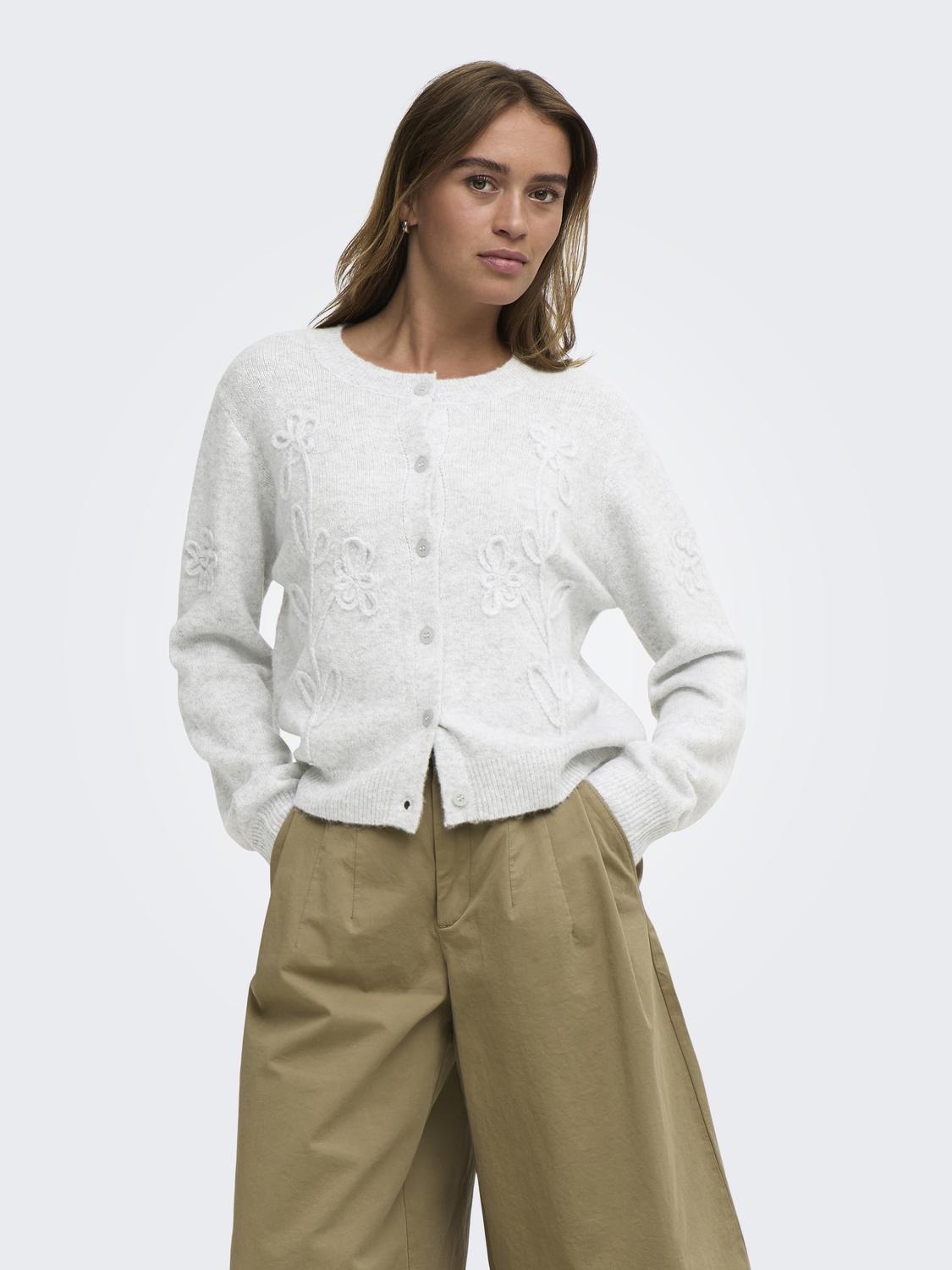 JDY - Fiola - Cardigan - Lysegrå