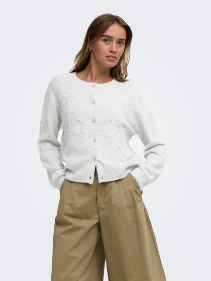 JDY - Fiola - Cardigan - Lysegrå