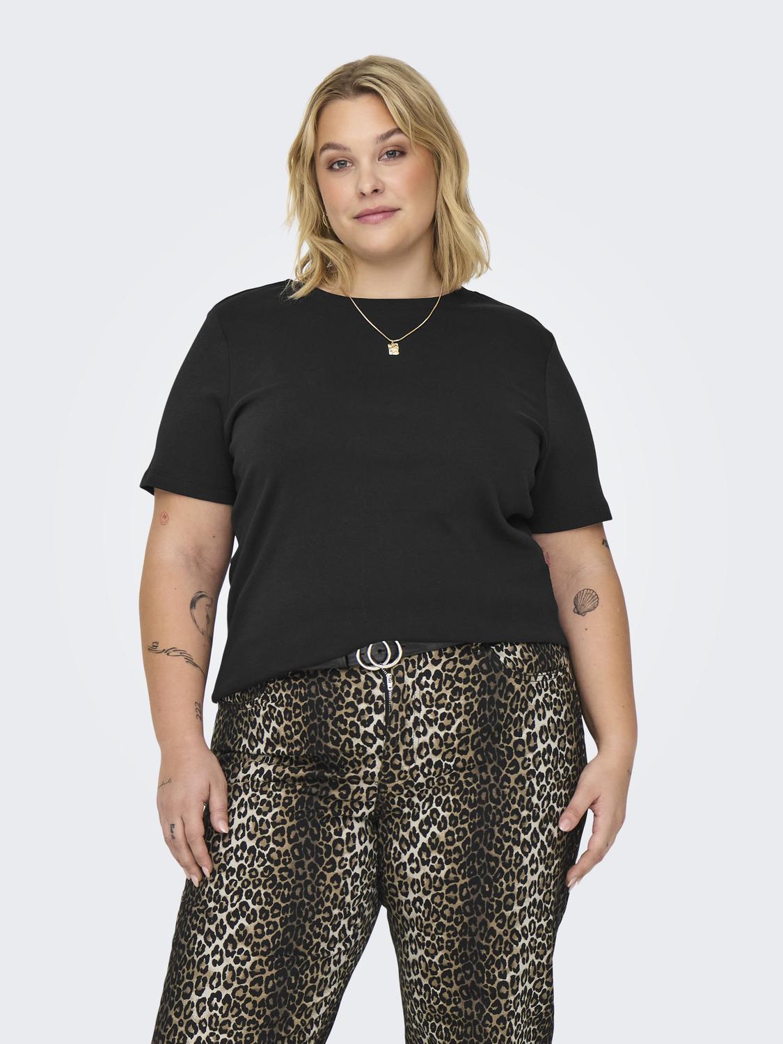 Only Carmakoma - Jen - T-Shirt - Sort