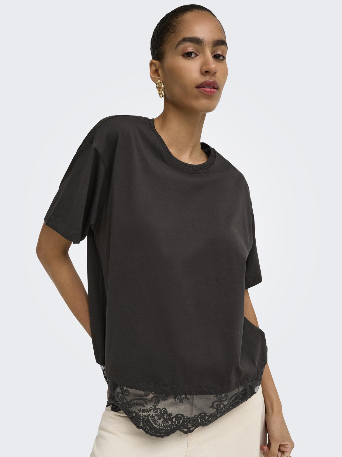 Only - Vivvi - T-shirt Chokolade