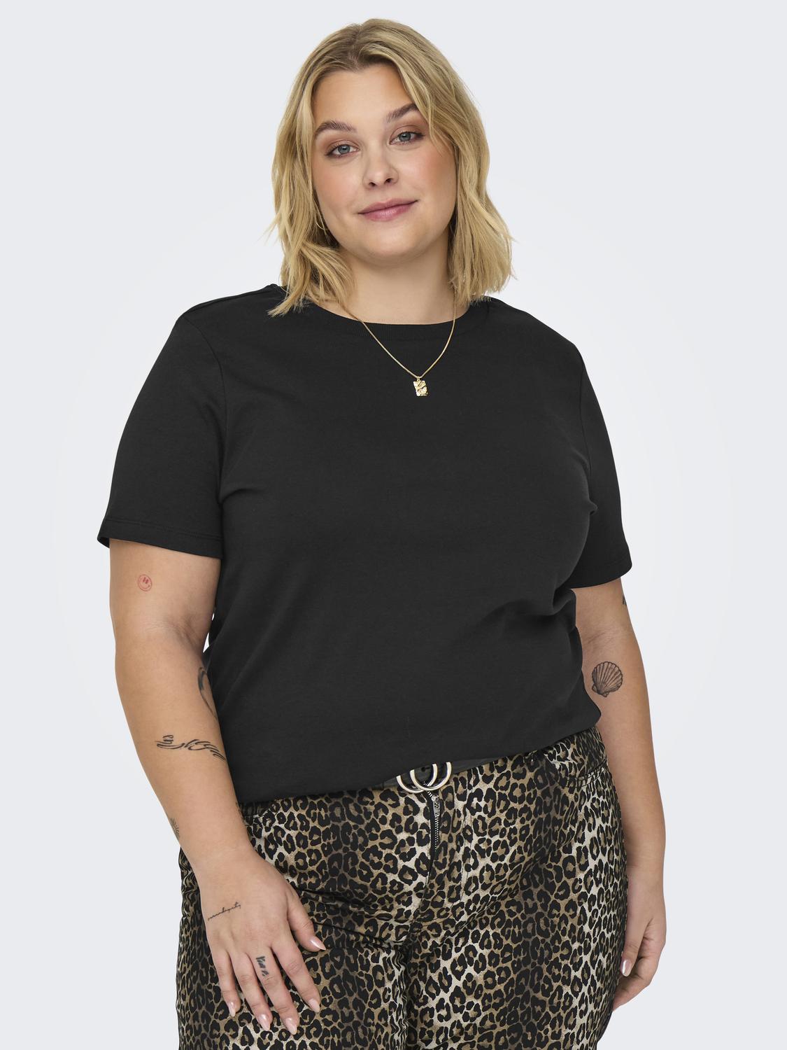 Only Carmakoma - Jen - T-Shirt - Sort