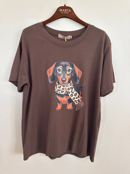 Marta Du Chateau - Inge - T-shirt - Chokolade