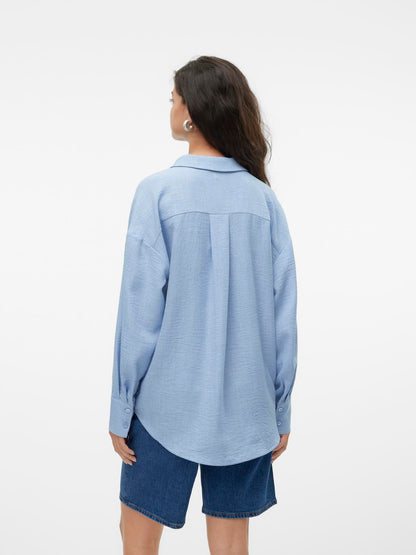 Vero Moda - Melaney Queeny - Skjorte - Chambray Blue