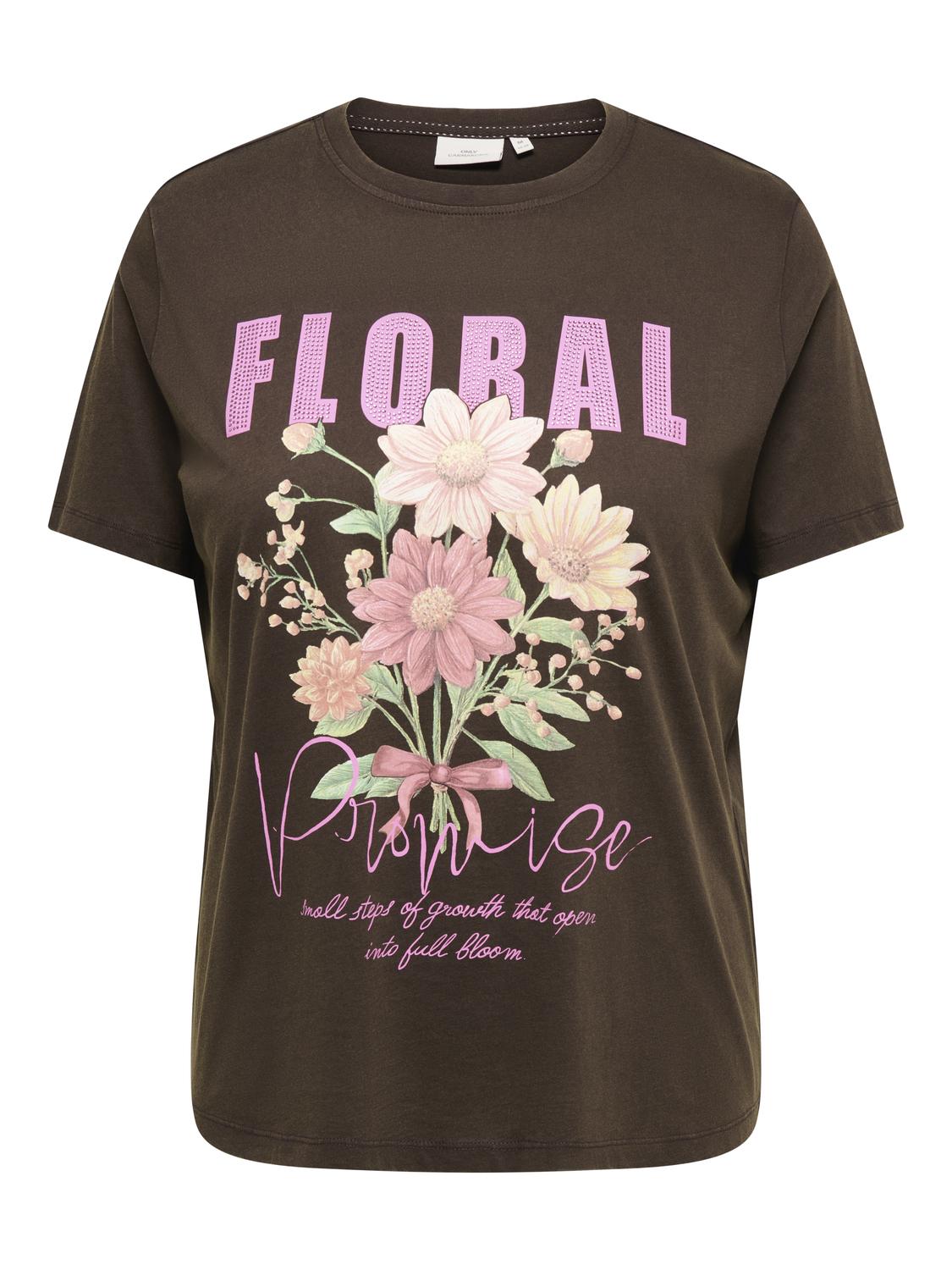 Only Carmakoma - Roxy - T-shirt Kaffebønne