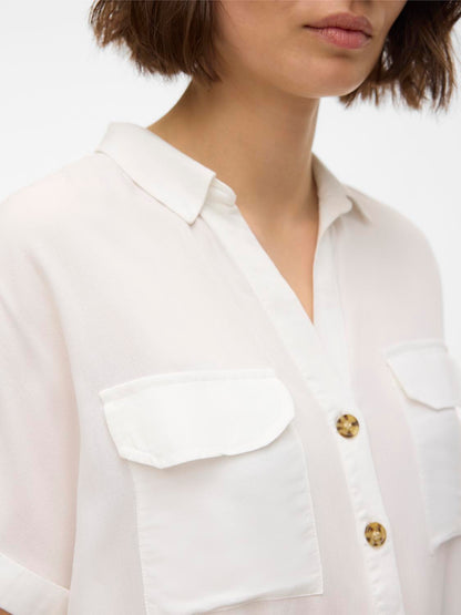 Vero Moda - Bumpy - Skjorte - Snow White