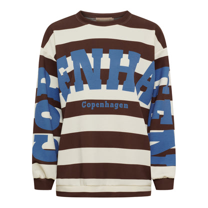 Marta Du Chateau - Nerina - Sweatshirt - Choco/jeans blue