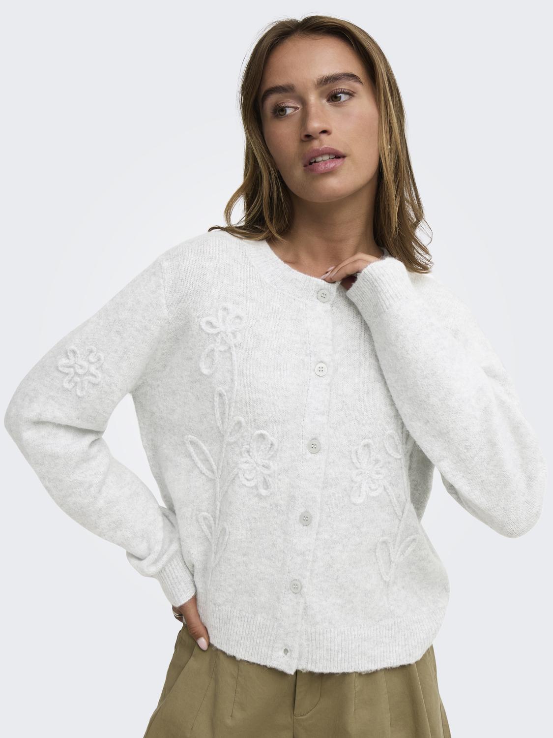 JDY - Fiola - Cardigan - Lysegrå