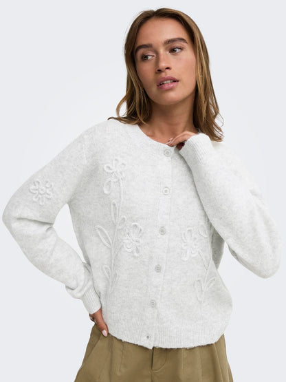 JDY - Fiola - Cardigan - Lysegrå