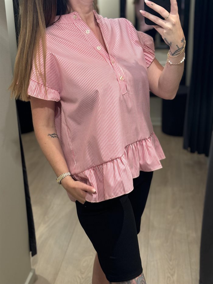 Marta - Bluse - Striber Fuxia